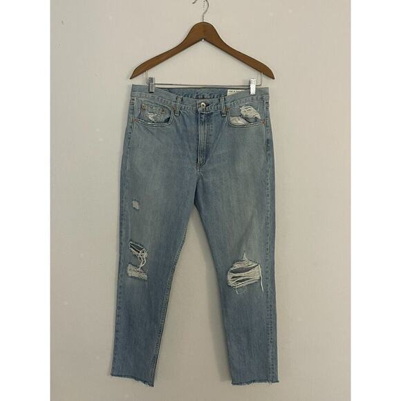 Rag & Bone Jeans 31 Marilyn Union Pool Light Wash Distressed Womens Denim $295 - Picture 3 of 14